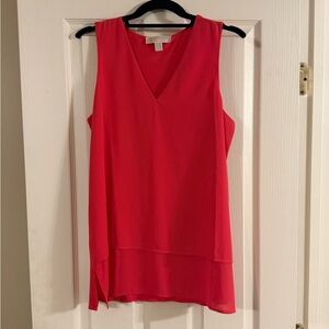 Elegant Coral Sleeveless Top